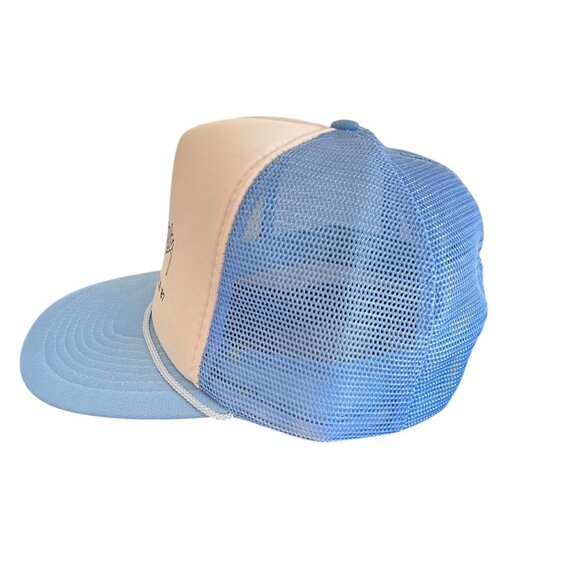 Vintage Mickey Gilley Tour 87 Trucker Hat White & Blue Mesh Adjustable Snapback - Picture 5 of 9